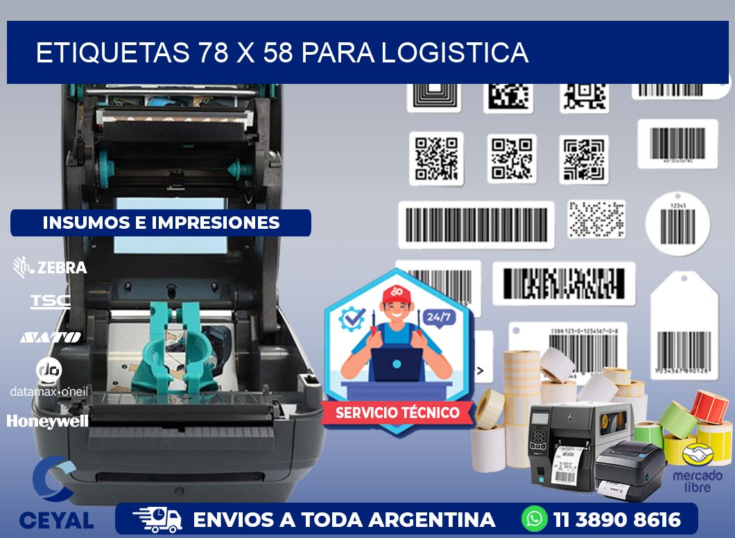 ETIQUETAS 78 x 58 PARA LOGISTICA