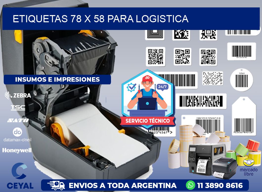 ETIQUETAS 78 x 58 PARA LOGISTICA