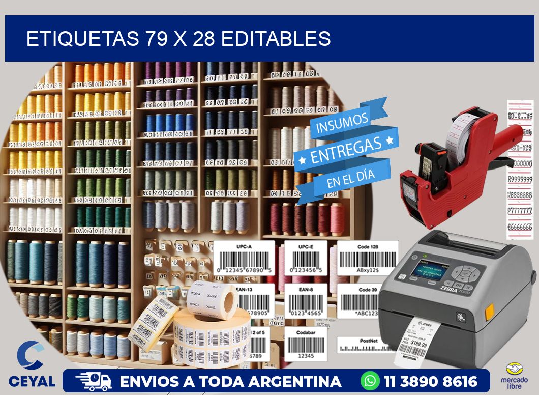 ETIQUETAS 79 x 28 EDITABLES