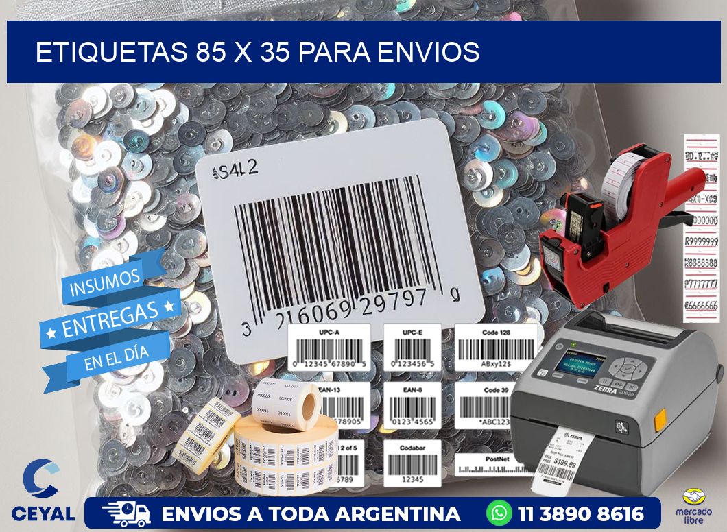 ETIQUETAS 85 x 35 PARA ENVIOS