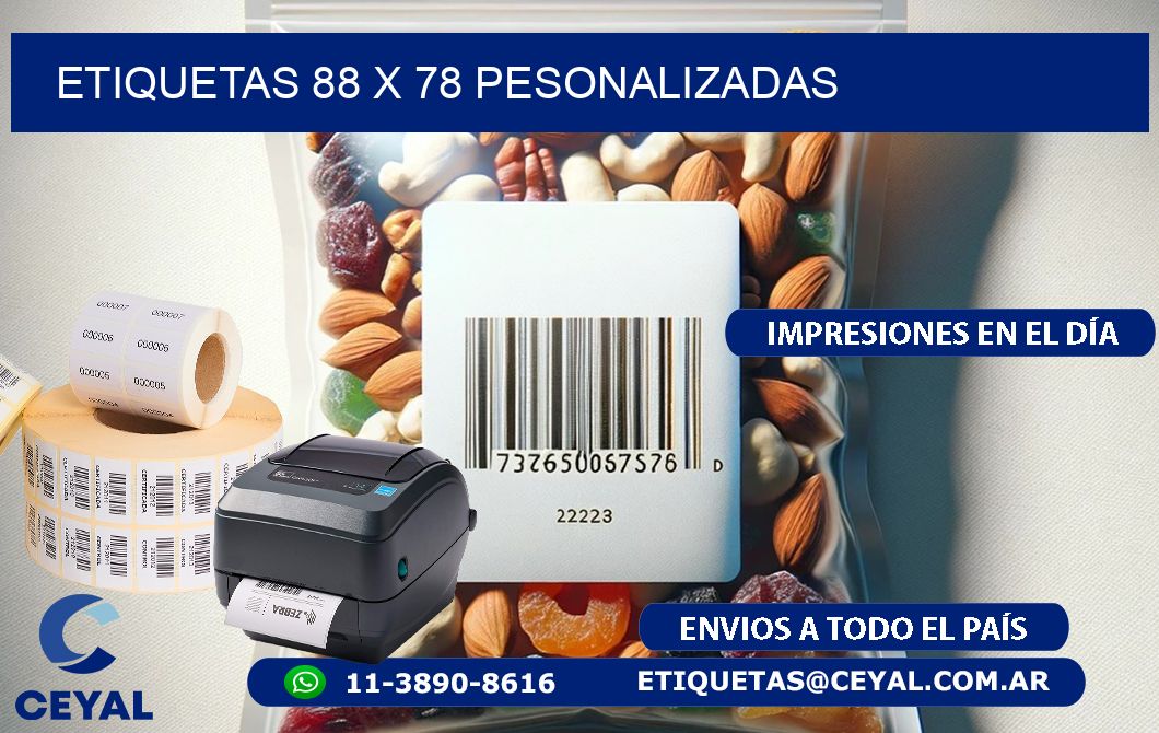 ETIQUETAS 88 x 78 PESONALIZADAS