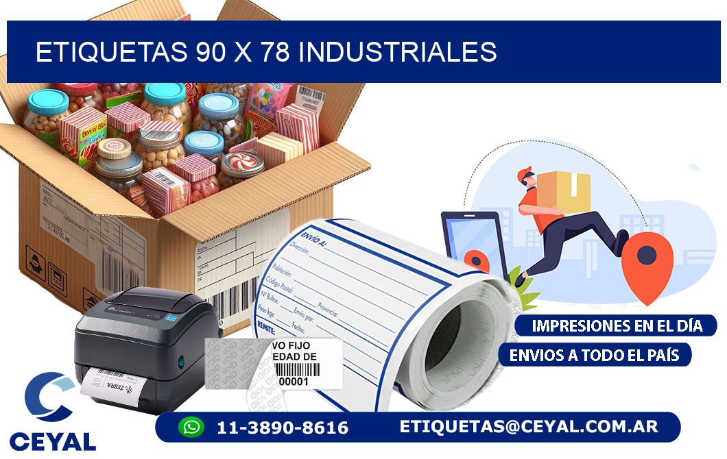 ETIQUETAS 90 x 78 INDUSTRIALES