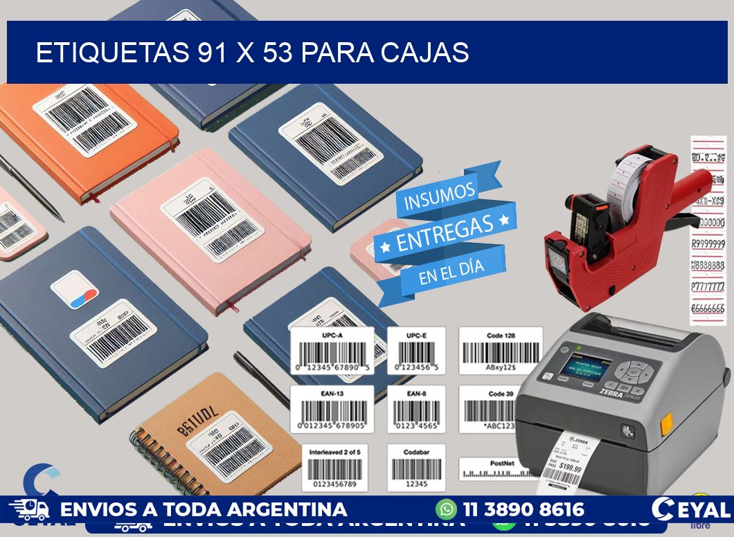 ETIQUETAS 91 x 53 PARA CAJAS
