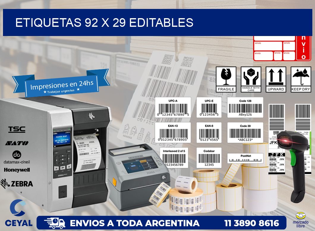 ETIQUETAS 92 x 29 EDITABLES