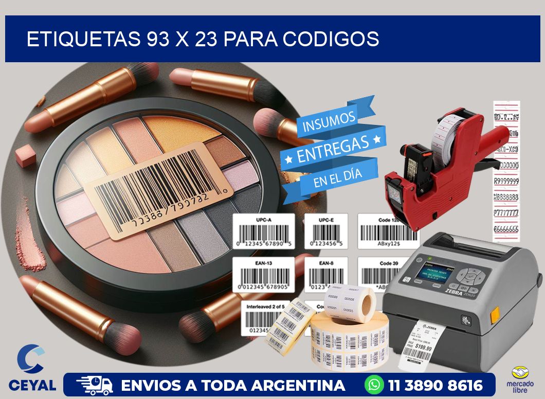 ETIQUETAS 93 x 23 PARA CODIGOS