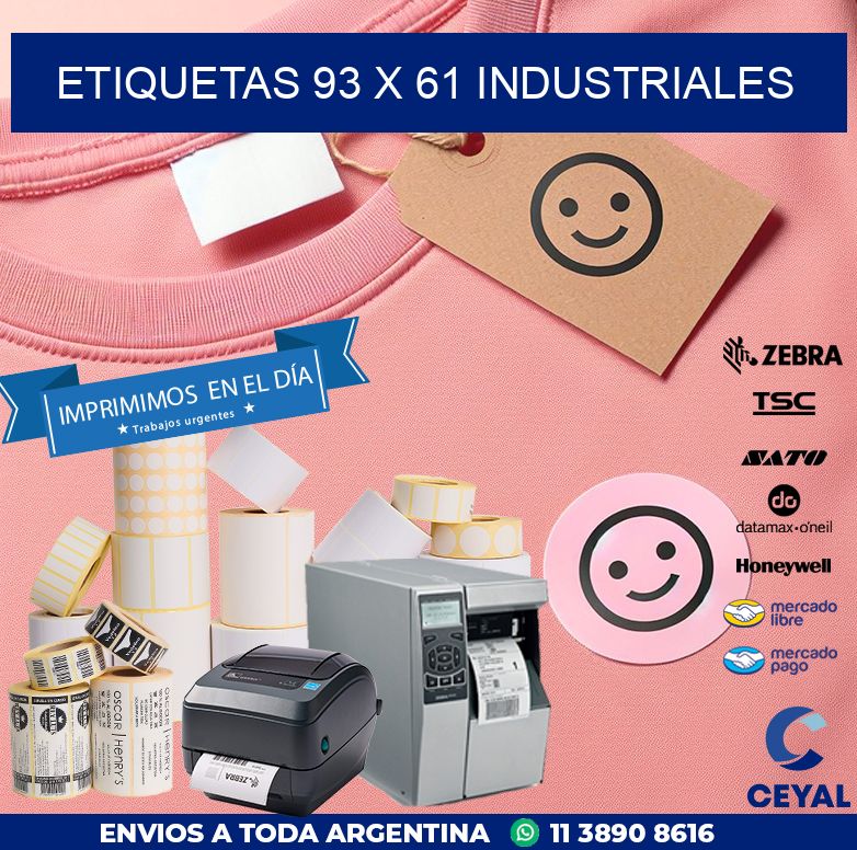 ETIQUETAS 93 x 61 INDUSTRIALES