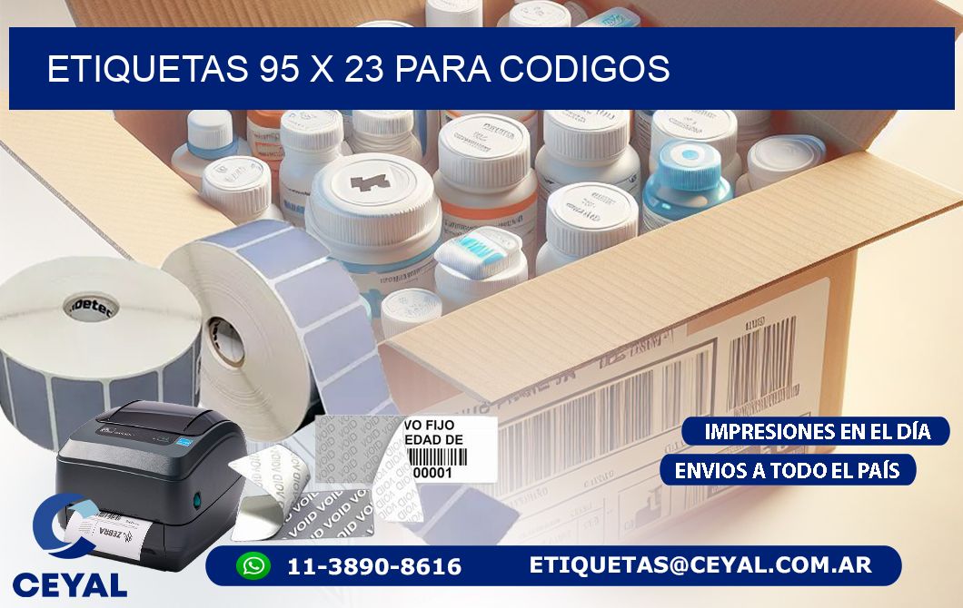 ETIQUETAS 95 x 23 PARA CODIGOS