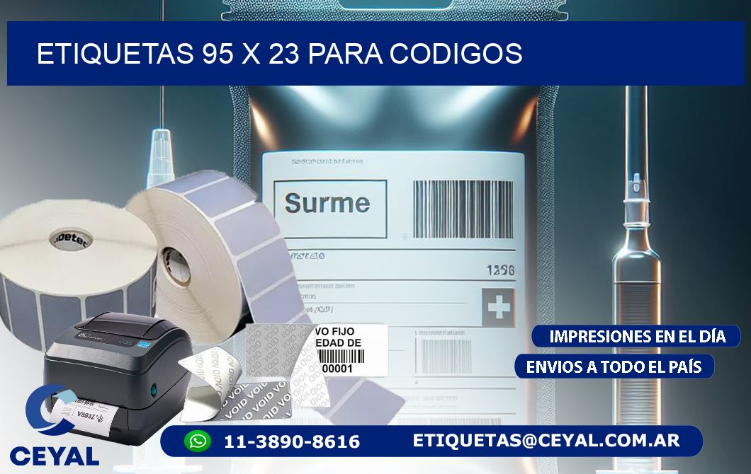 ETIQUETAS 95 x 23 PARA CODIGOS