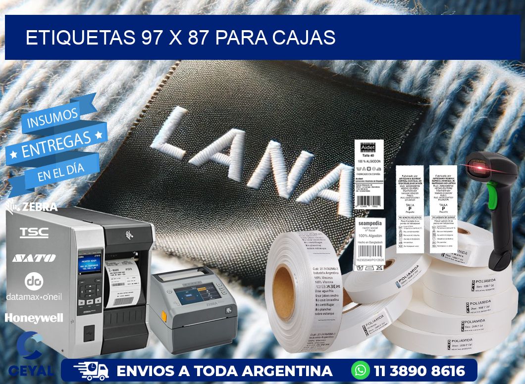 ETIQUETAS 97 x 87 PARA CAJAS