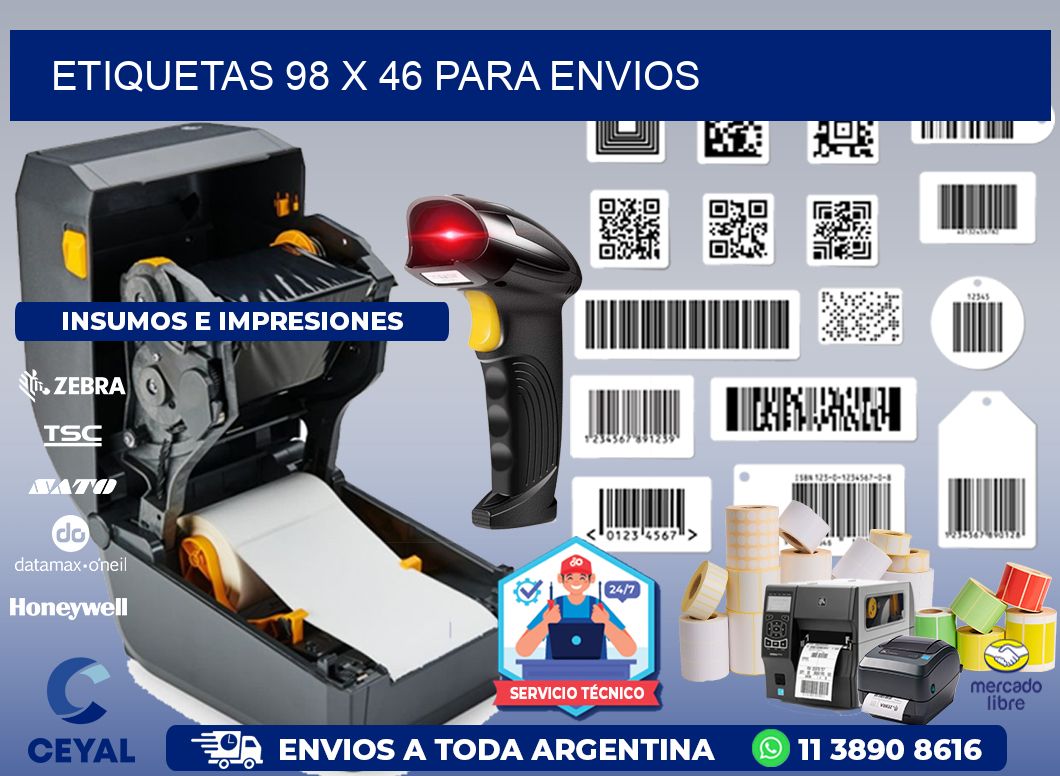 ETIQUETAS 98 x 46 PARA ENVIOS