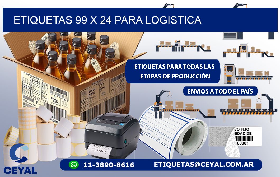 ETIQUETAS 99 x 24 PARA LOGISTICA