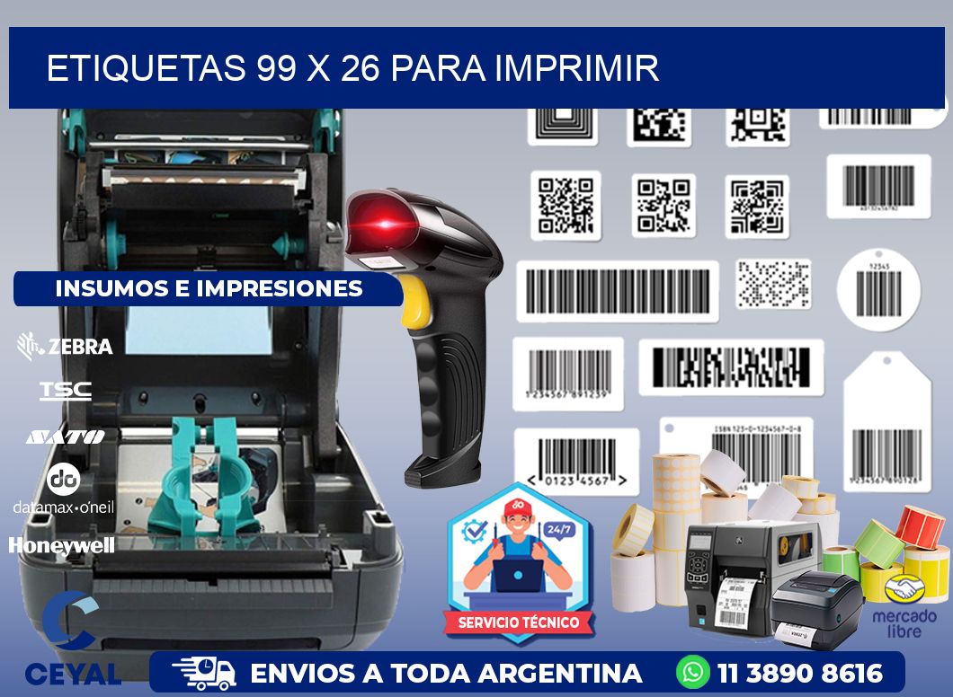 ETIQUETAS 99 x 26 PARA IMPRIMIR