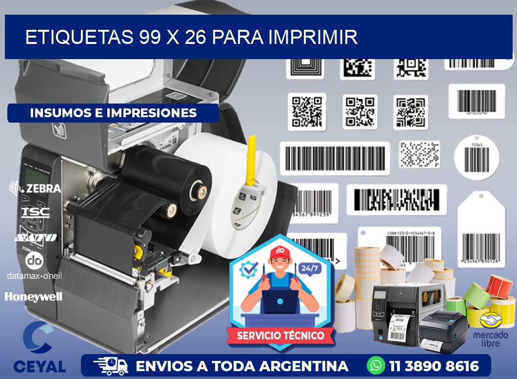 ETIQUETAS 99 x 26 PARA IMPRIMIR