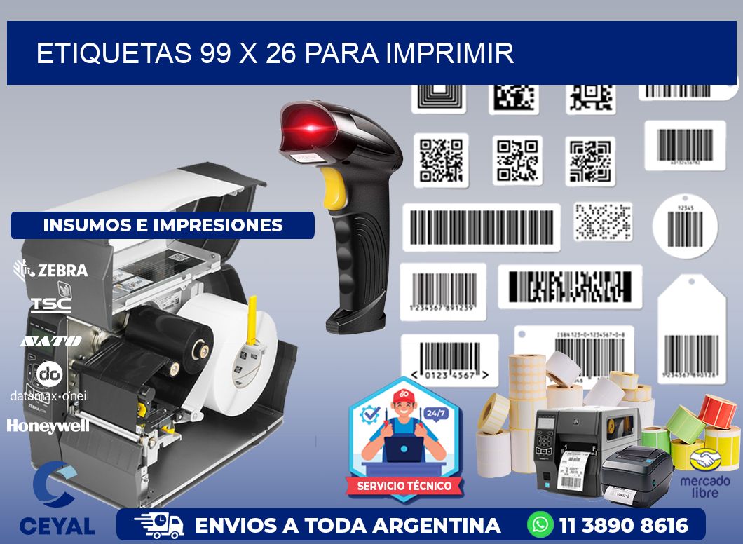 ETIQUETAS 99 x 26 PARA IMPRIMIR