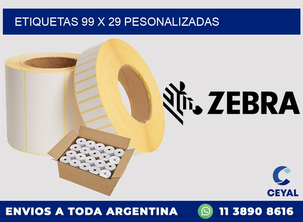 ETIQUETAS 99 x 29 PESONALIZADAS