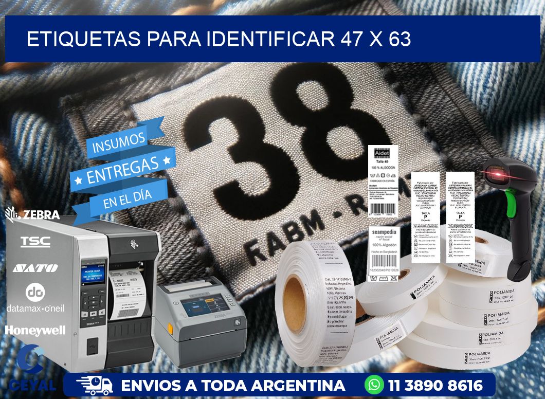 etiquetas para identificar 47 x 63