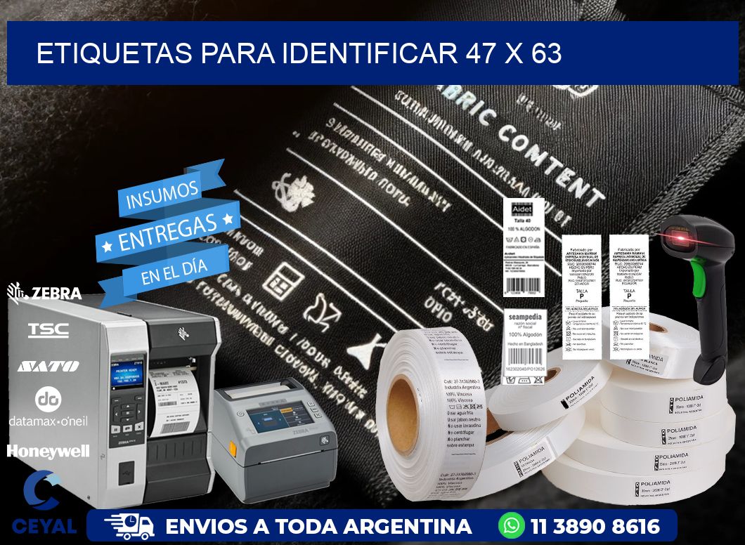 etiquetas para identificar 47 x 63