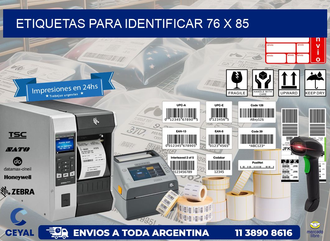etiquetas para identificar 76 x 85
