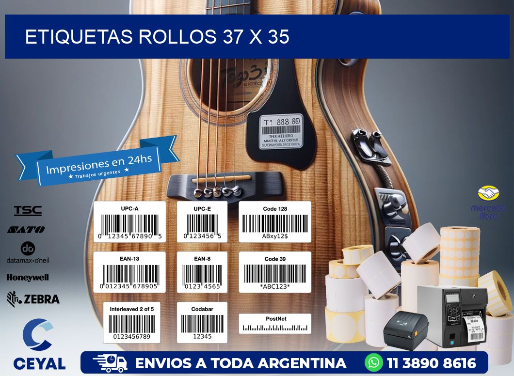 etiquetas rollos 37 x 35