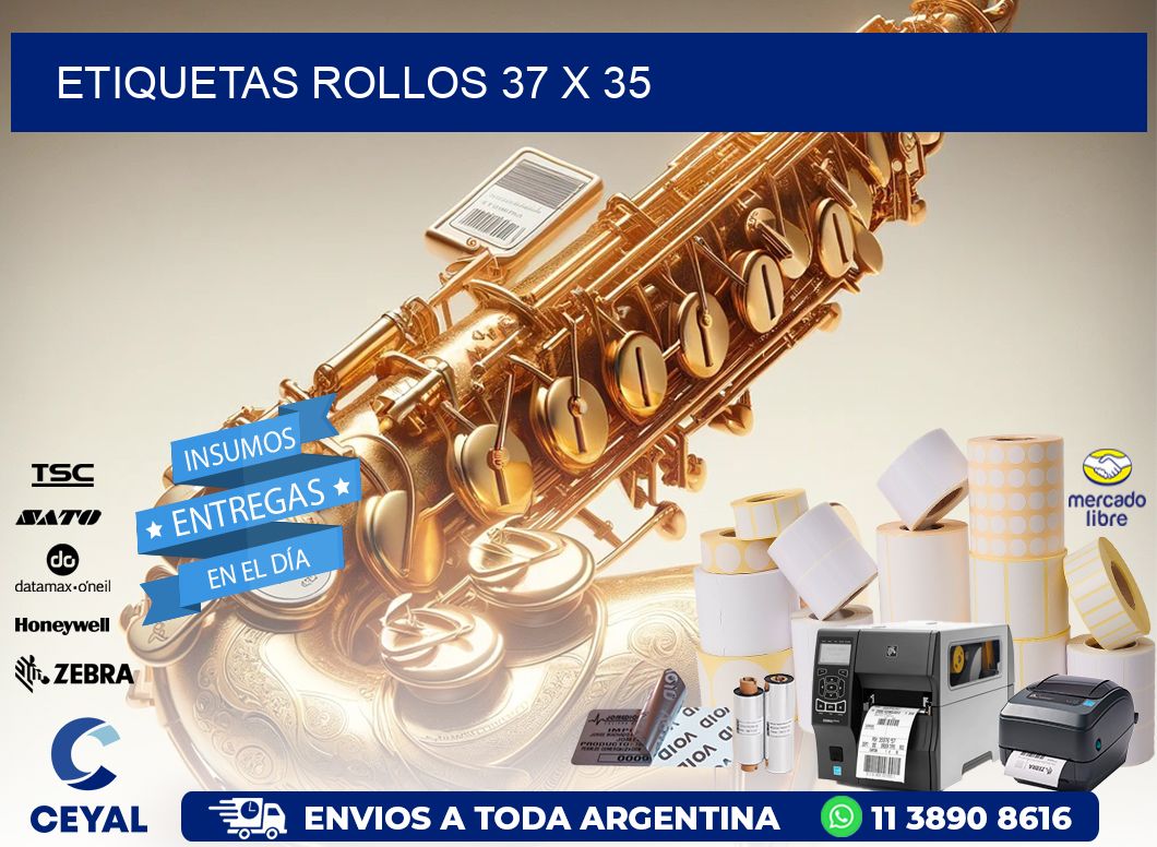 etiquetas rollos 37 x 35