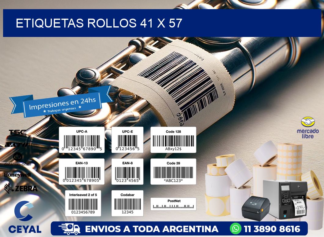 etiquetas rollos 41 x 57