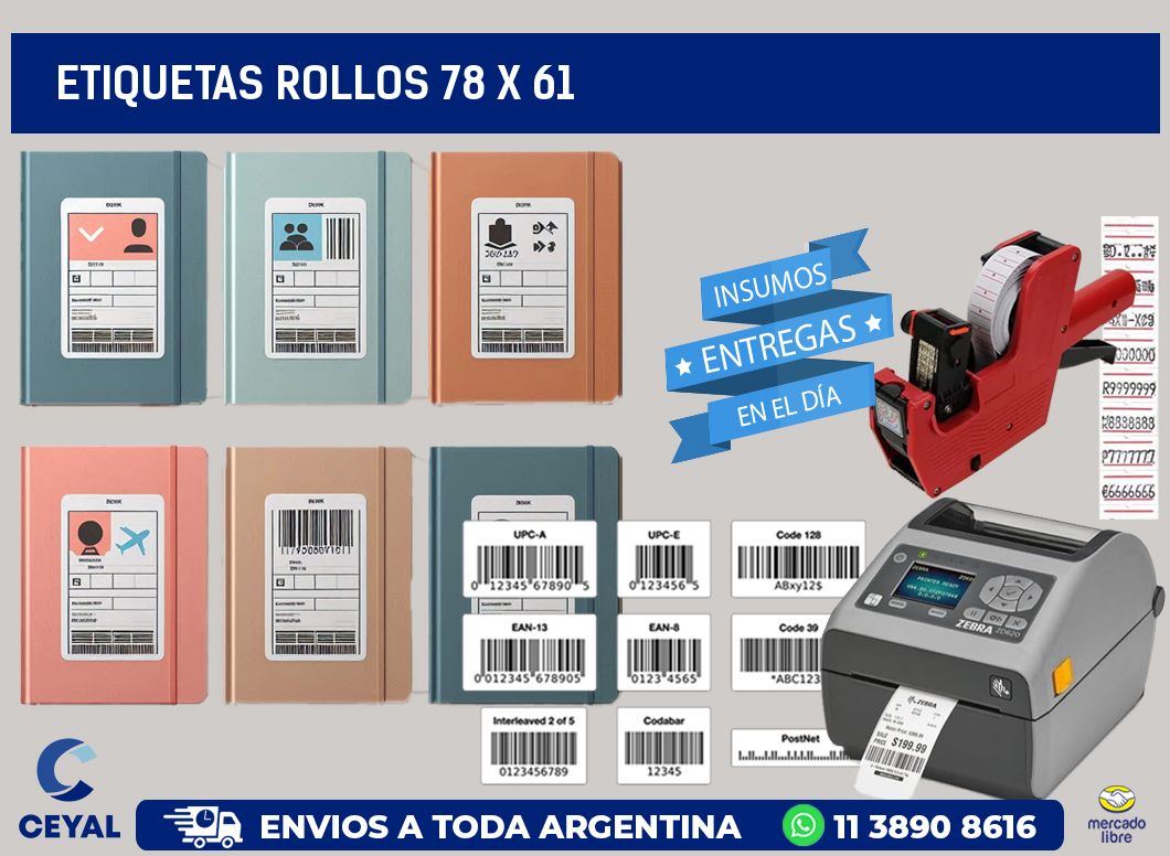 etiquetas rollos 78 x 61