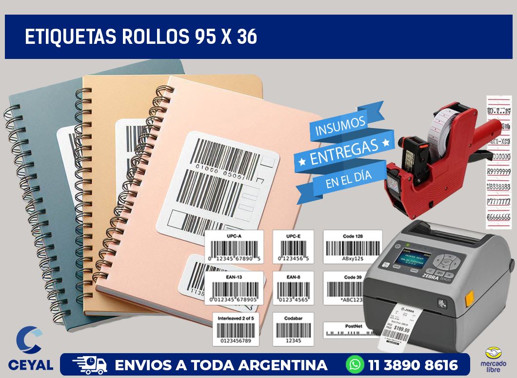 etiquetas rollos 95 x 36