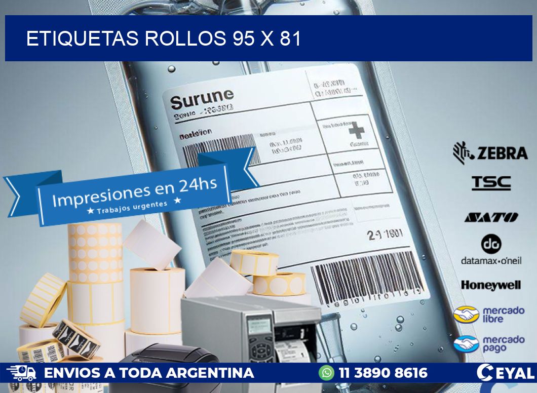 etiquetas rollos 95 x 81