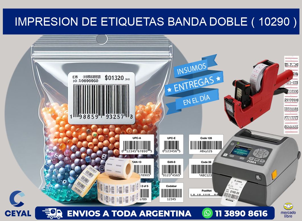 impresion de etiquetas banda doble ( 10290 )