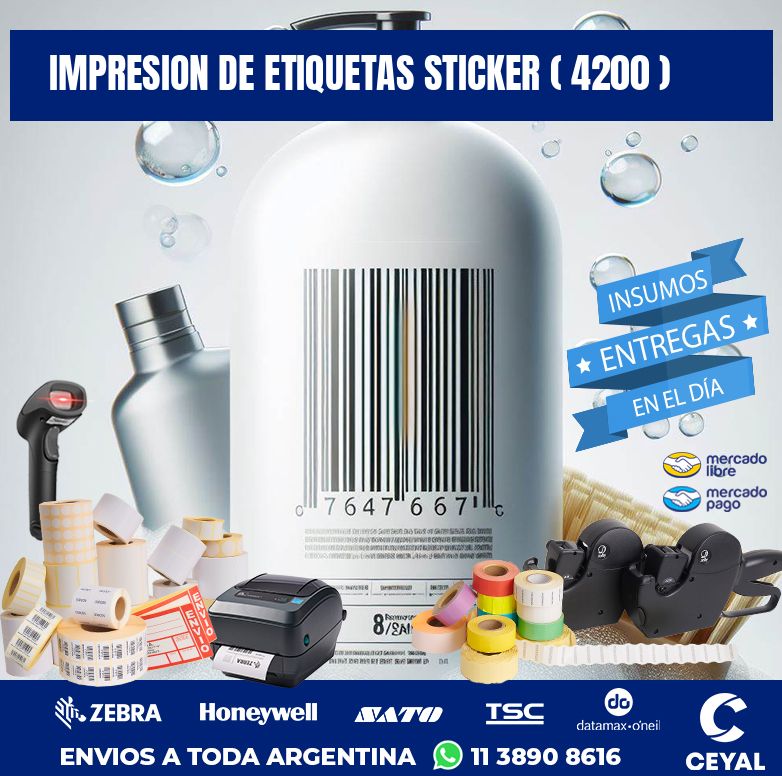 impresion de etiquetas sticker ( 4200 )