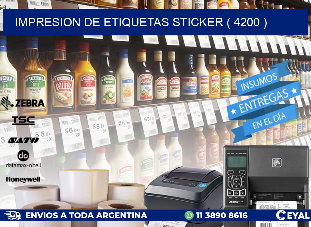 impresion de etiquetas sticker ( 4200 )