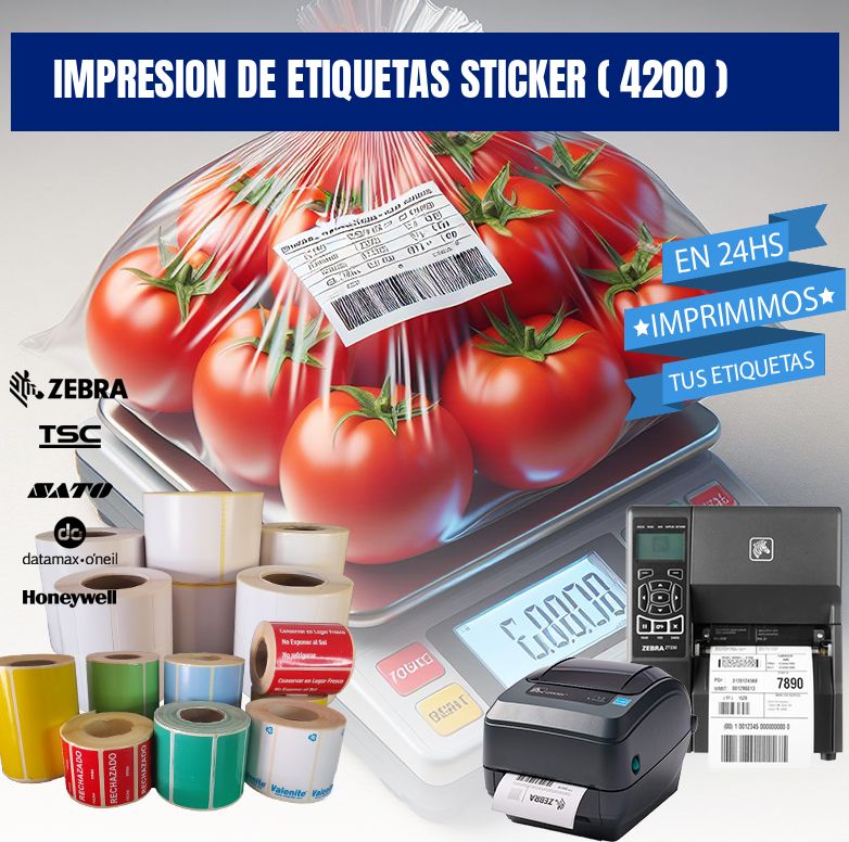 impresion de etiquetas sticker ( 4200 )