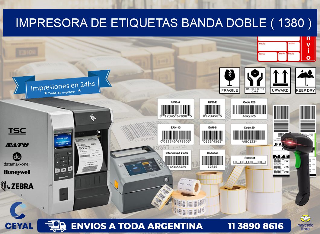impresora de etiquetas banda doble ( 1380 )