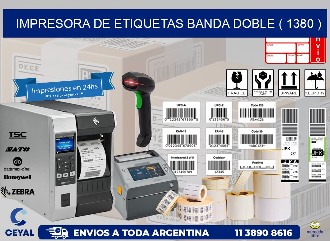 impresora de etiquetas banda doble ( 1380 )
