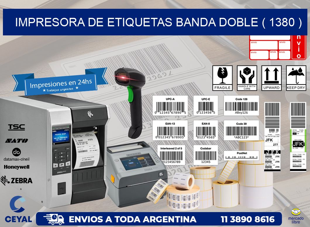 impresora de etiquetas banda doble ( 1380 )
