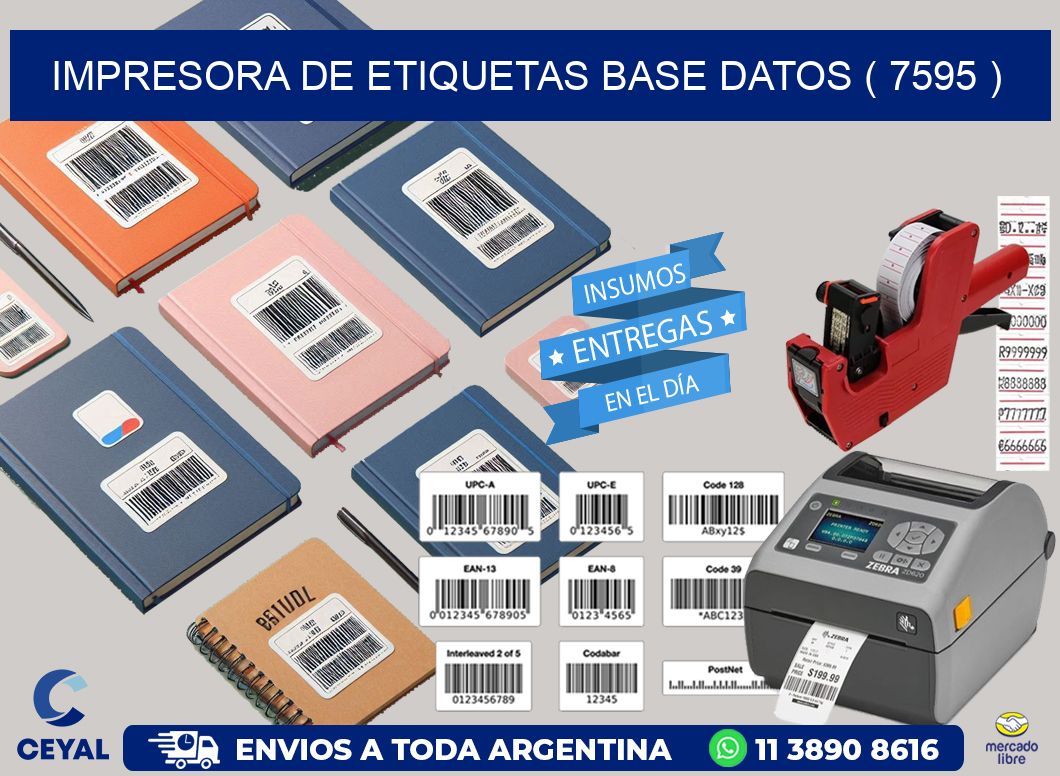 impresora de etiquetas base datos ( 7595 )
