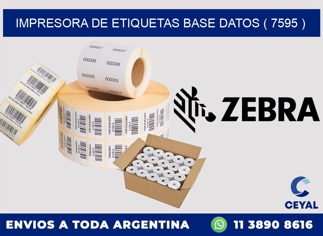 impresora de etiquetas base datos ( 7595 )