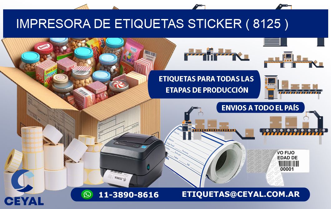 impresora de etiquetas sticker ( 8125 )