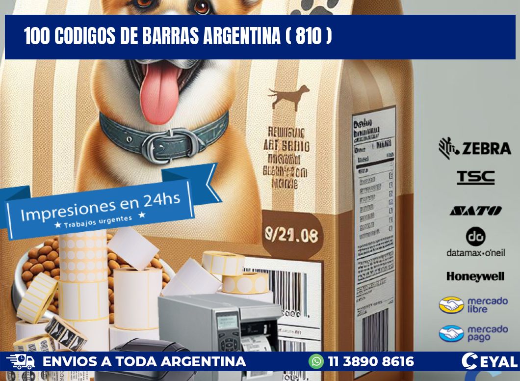 100 codigos de barras argentina ( 810 )
