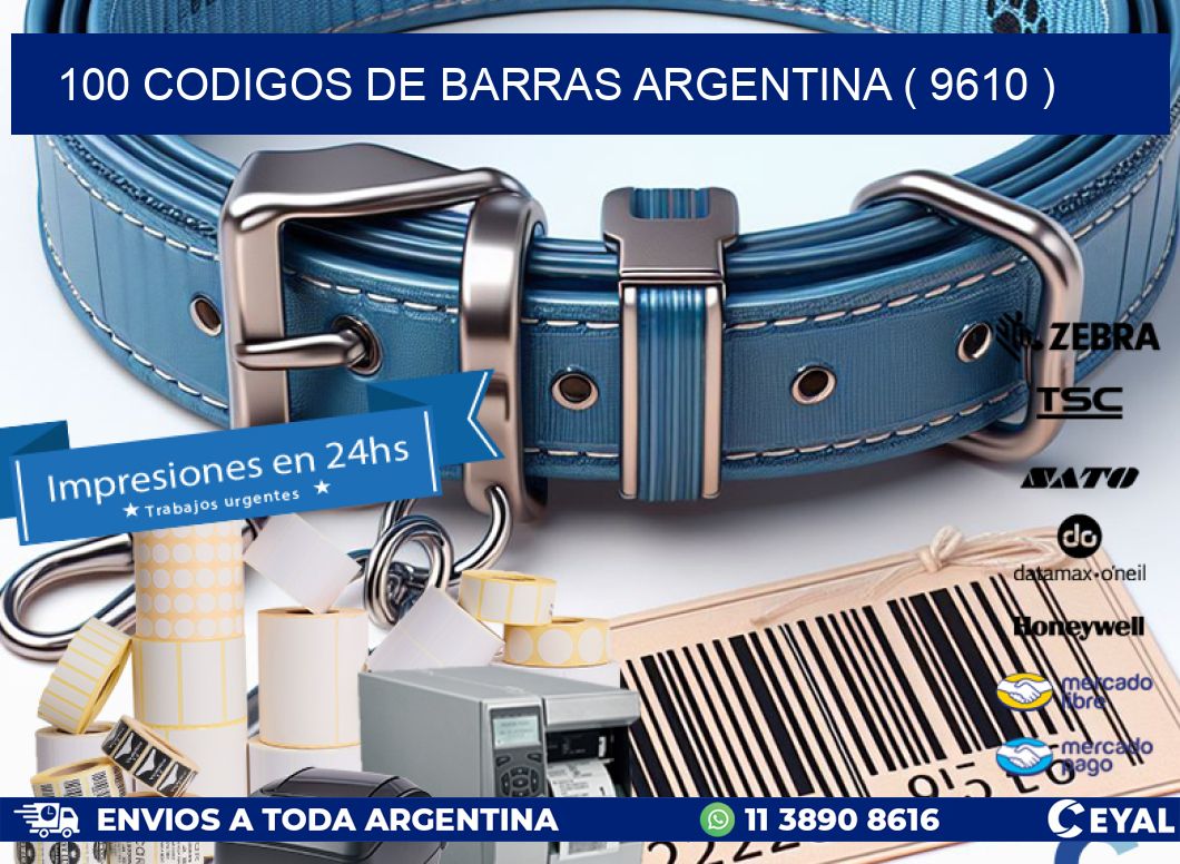 100 codigos de barras argentina ( 9610 )