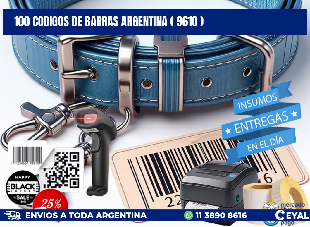 100 codigos de barras argentina ( 9610 )