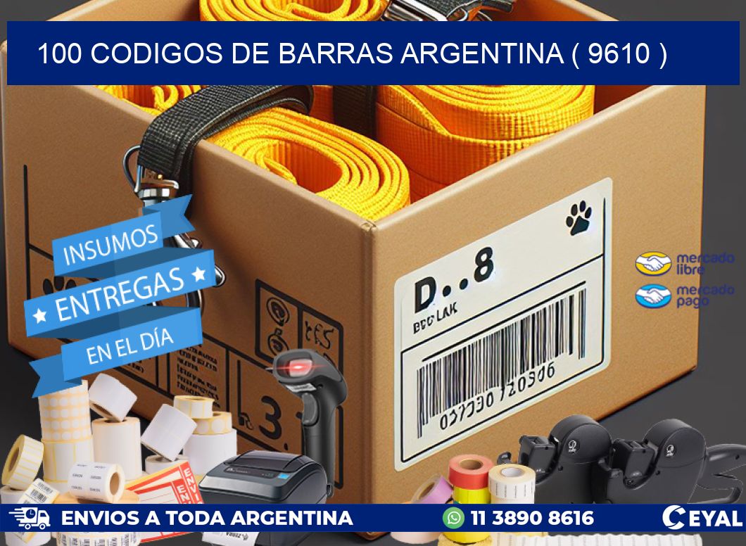 100 codigos de barras argentina ( 9610 )