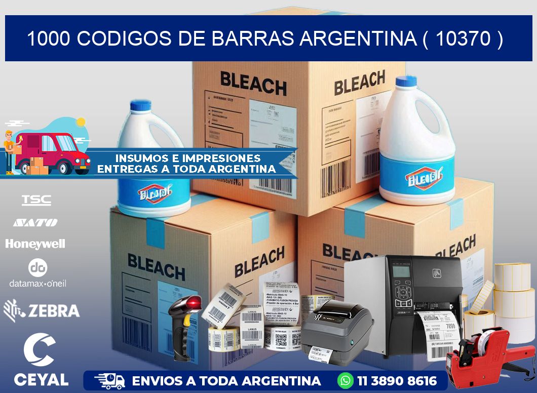 1000 codigos de barras argentina ( 10370 )