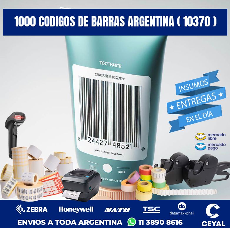 1000 codigos de barras argentina ( 10370 )