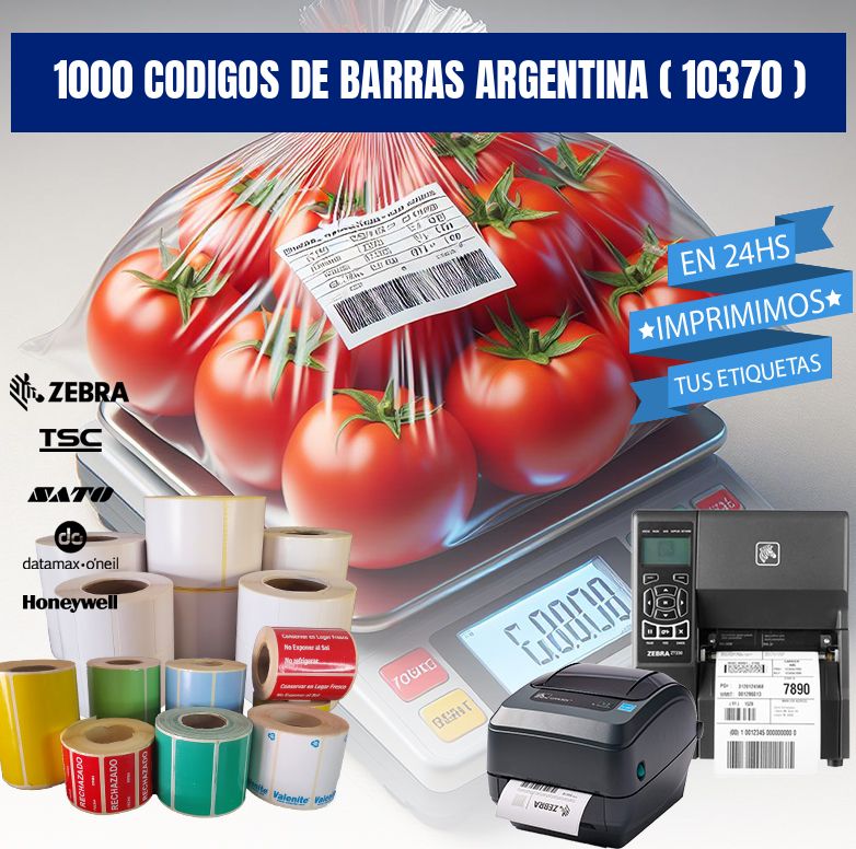 1000 codigos de barras argentina ( 10370 )