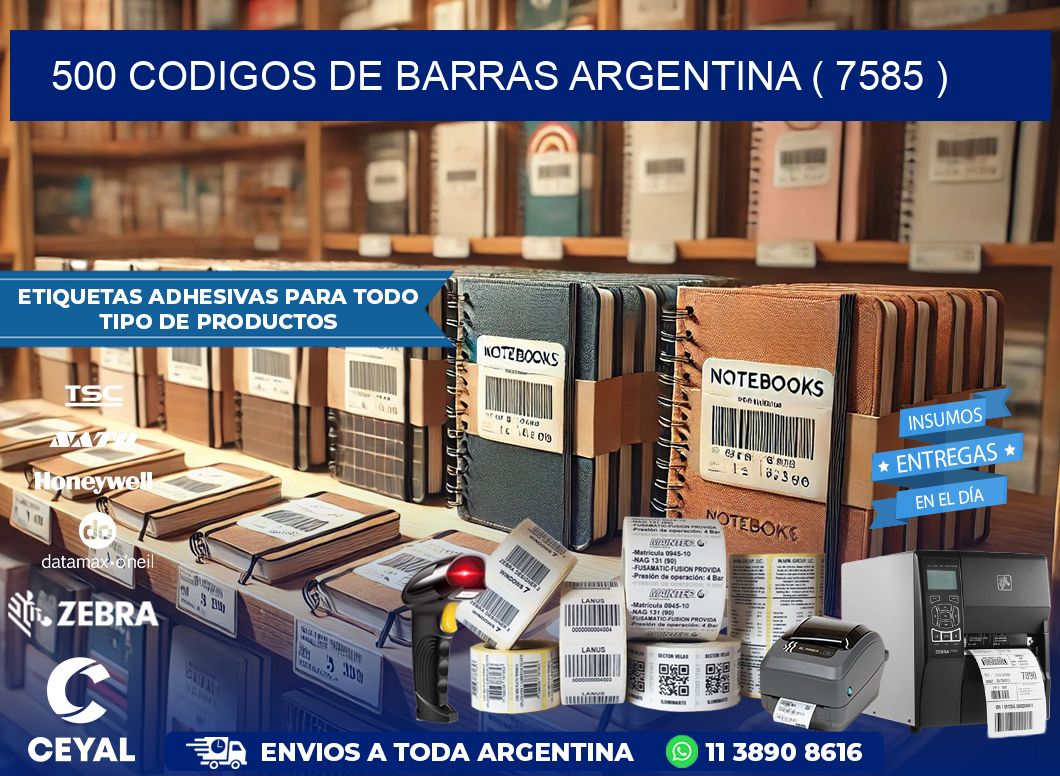 500 codigos de barras argentina ( 7585 )