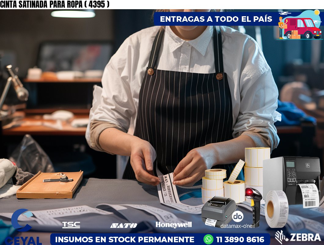 CINTA SATINADA PARA ROPA ( 4395 )