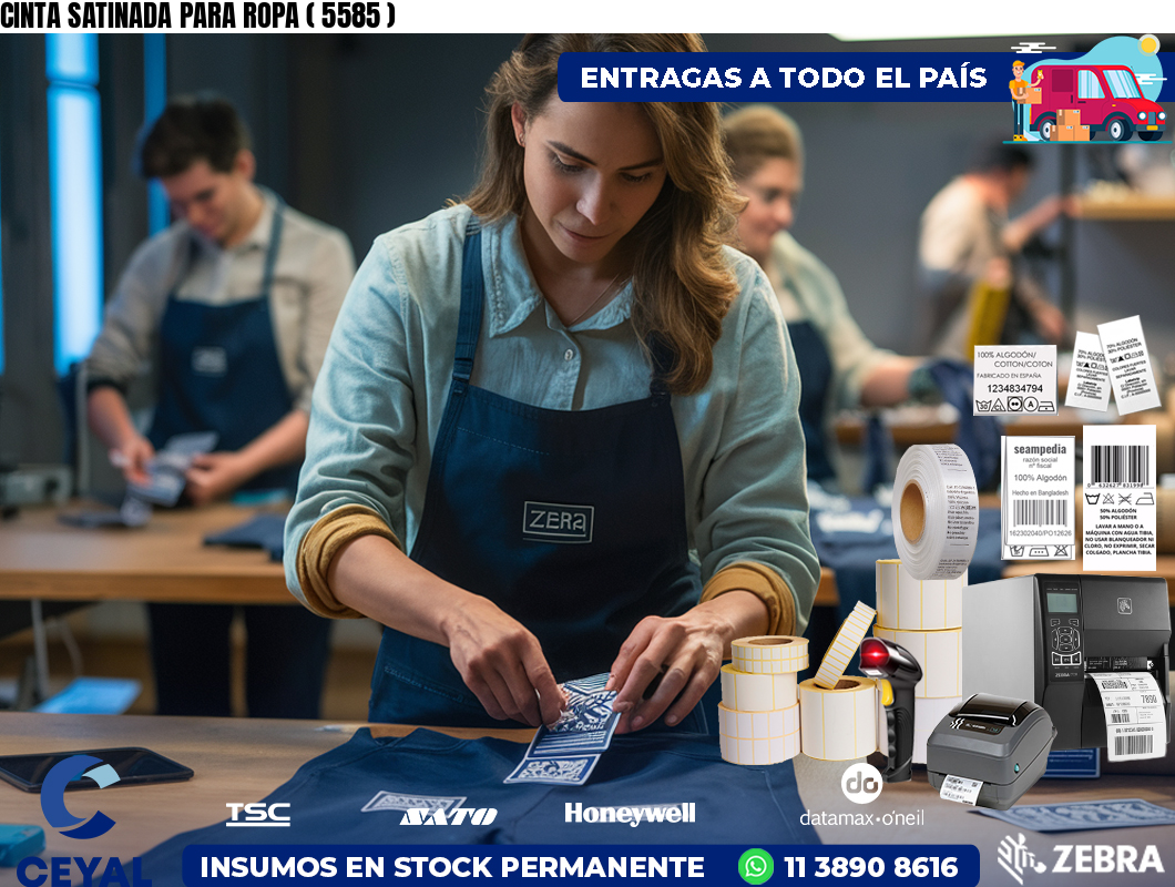 CINTA SATINADA PARA ROPA ( 5585 )