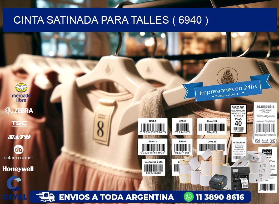 CINTA SATINADA PARA TALLES ( 6940 )