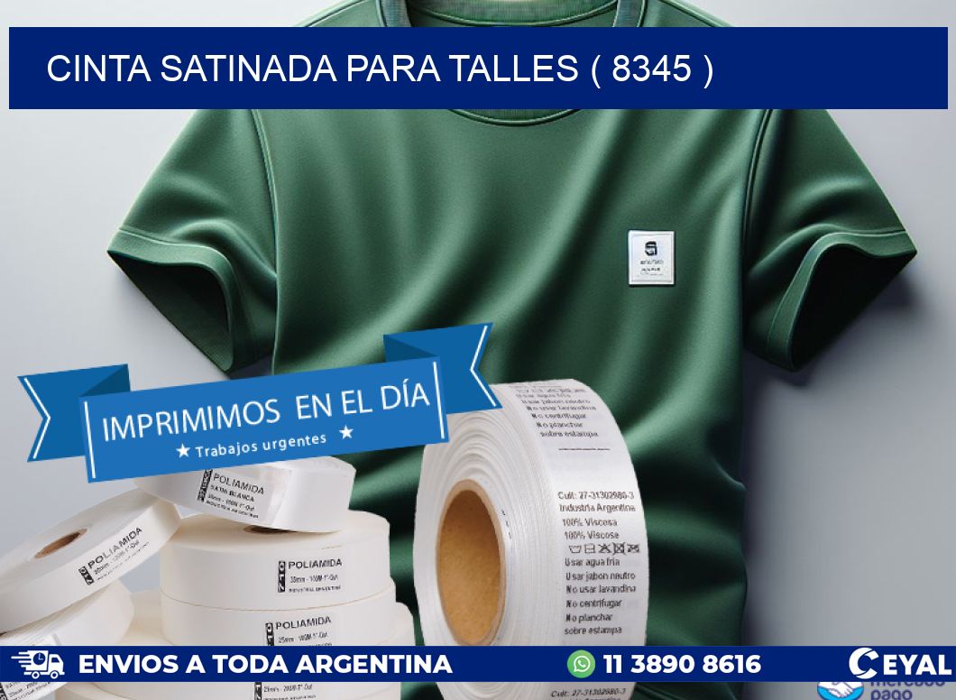 CINTA SATINADA PARA TALLES ( 8345 )